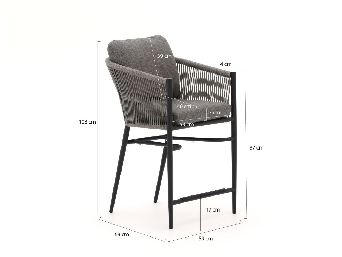 Bellagio Mineo/ROUGH-Y Ellips 240 cm High Dining Gartenmöbel-Set 7-teilig günstig online kaufen