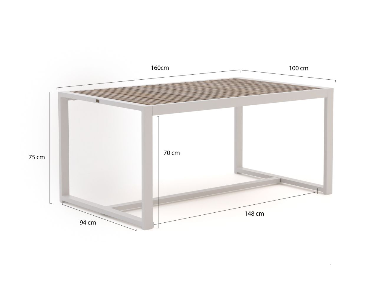 Bellagio Cadora Gartentisch 160x100x75 cm günstig online kaufen