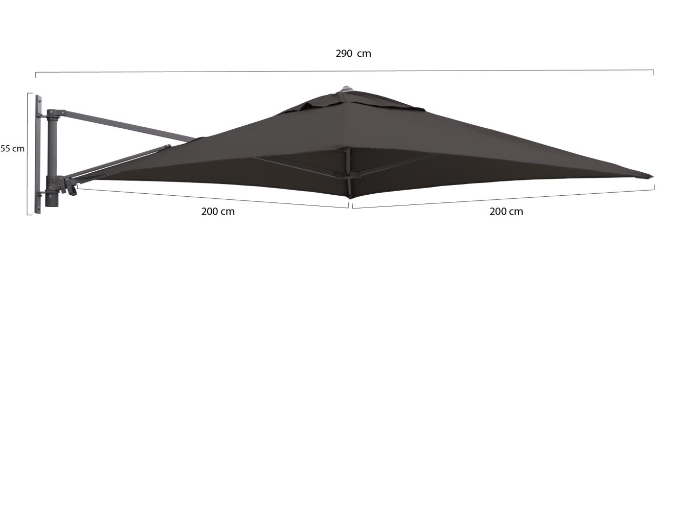 Shadowline Wandsonnenschirm 200x200 cm günstig online kaufen