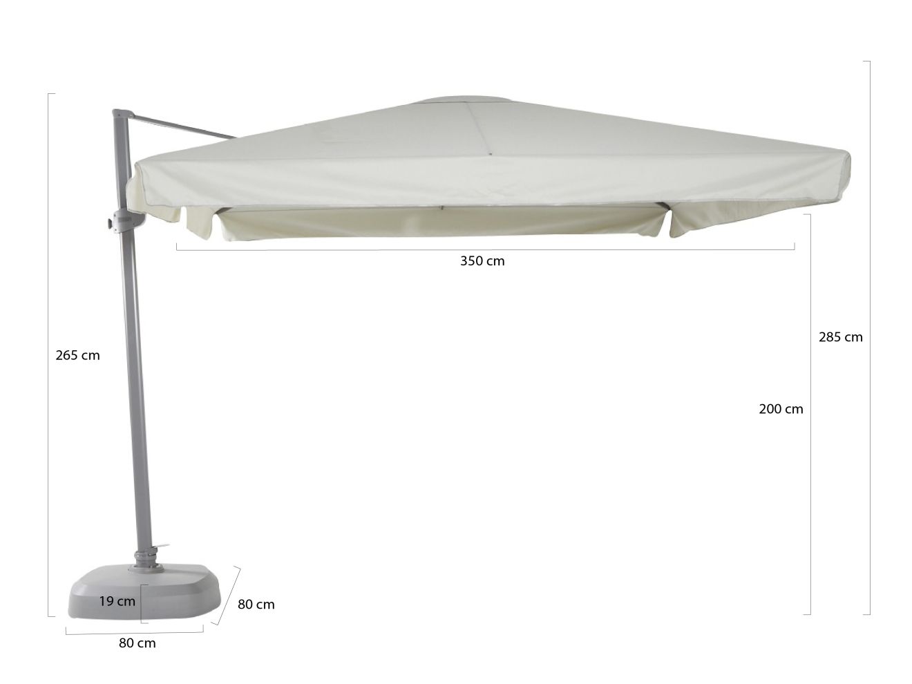 Shadowline Miami Ampelschirm 300x300 cm günstig online kaufen