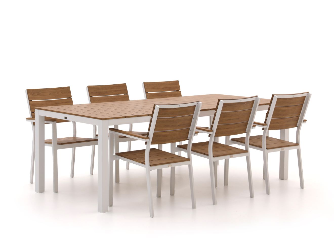Bellagio Fidenza 220 cm Gartenmöbel-Set 7-Teilig Stapelbar günstig online kaufen
