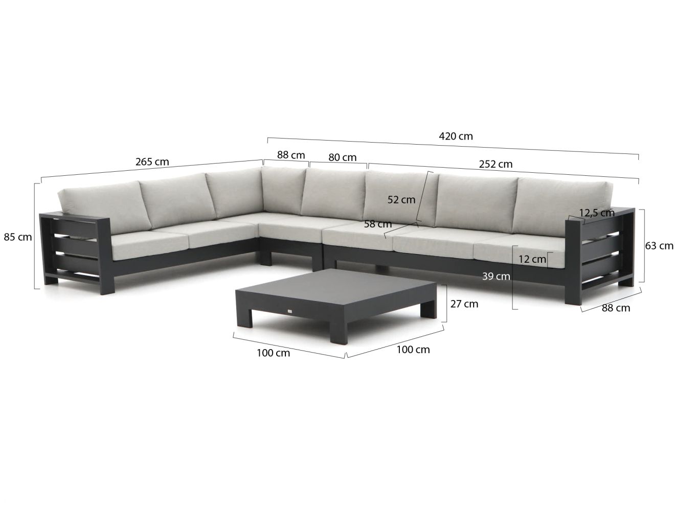Bellagio Avolo Ecklounge-Set 4-teilig li...