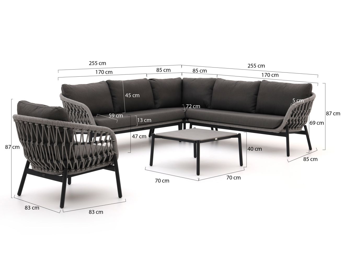 Bellagio Cupello Ecklounge-Set 5-teilig ...