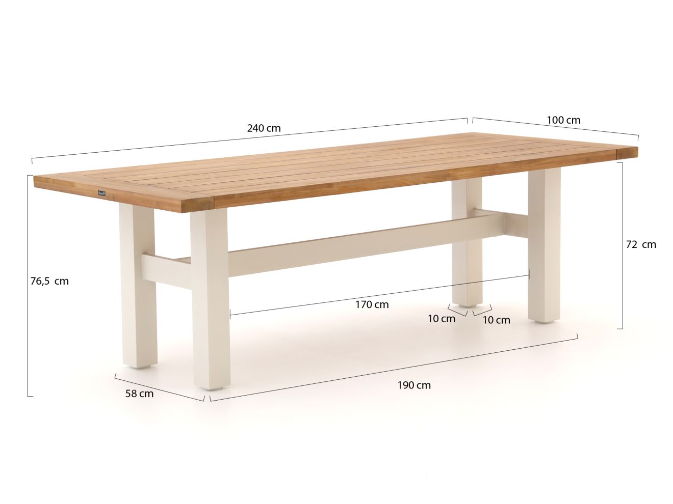 Hartman Sophie Yasmani Gartentisch 240x100 cm günstig online kaufen