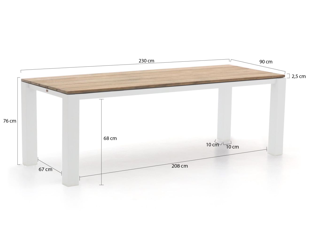 Bellagio Lagundo Gartentisch 230x90 cm günstig online kaufen
