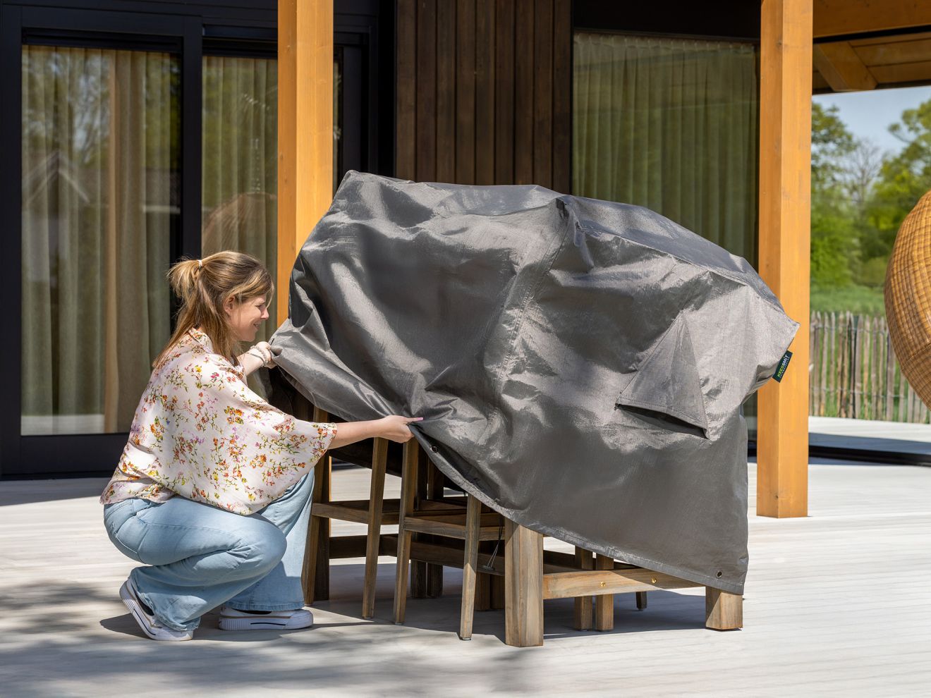 Kees Smit Gartenmöbelabdeckung Gartenbar-Set 142x82x95 cm Grau  Rabatt: 19 %