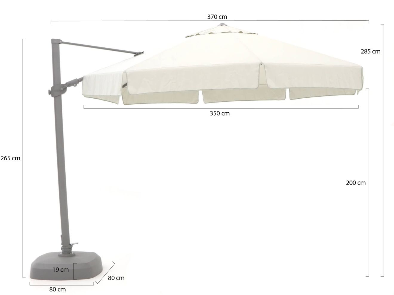 Shadowline Miami Ampelschirm ø 350 cm günstig online kaufen