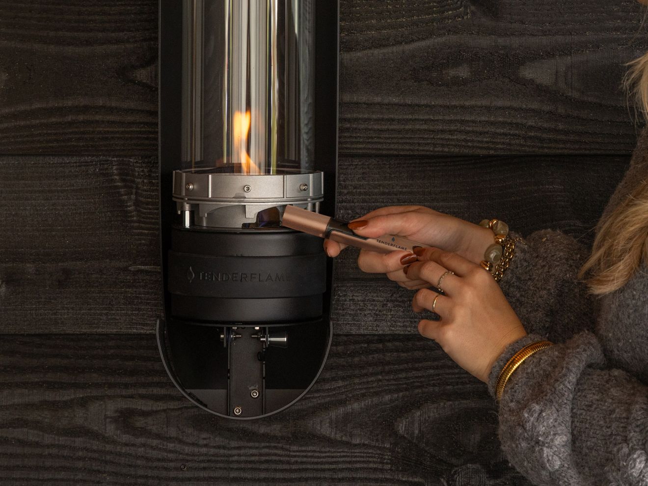 Tenderflame Pen Torch lighter Taupe