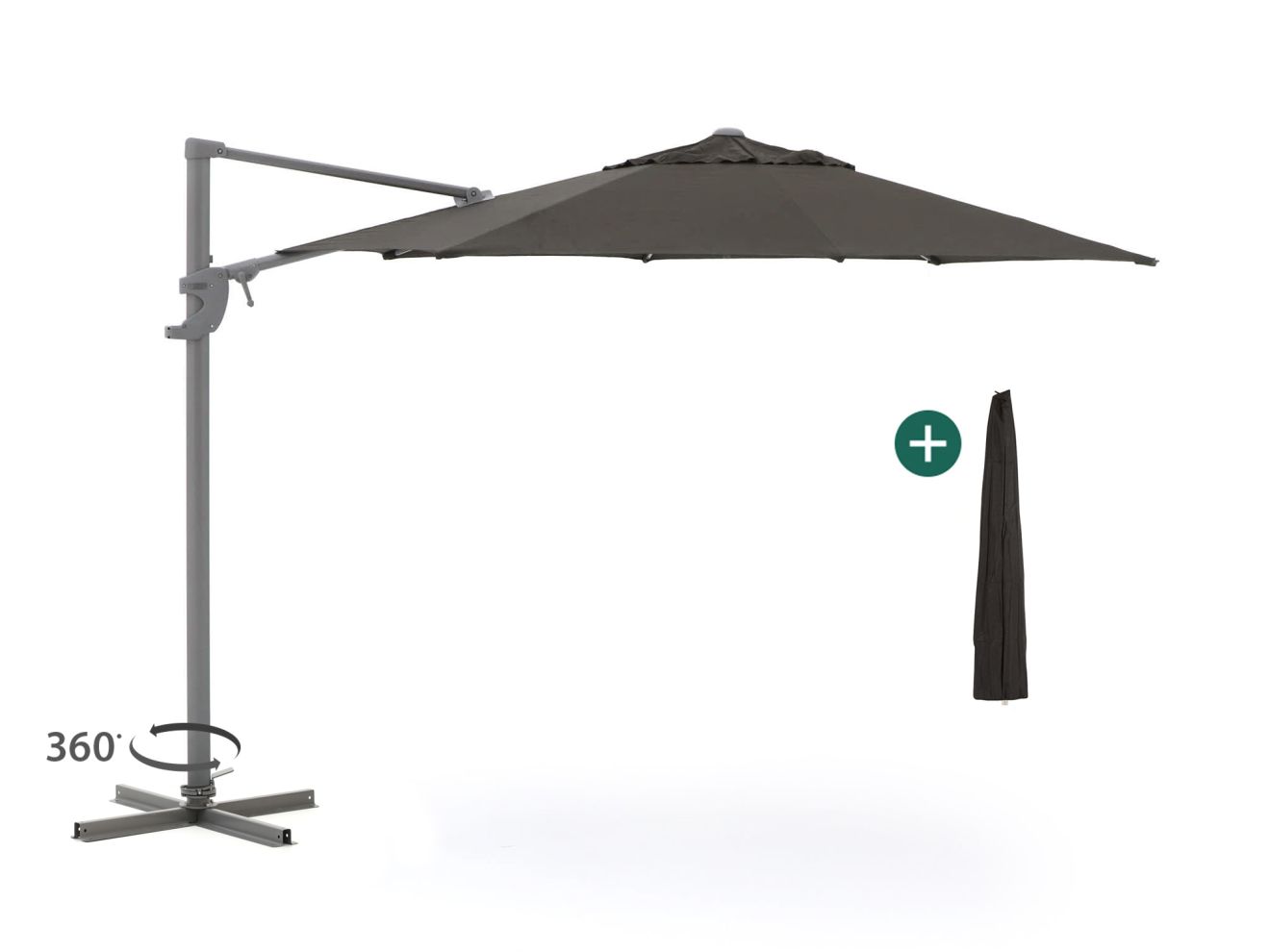 Shadowline Francisco Ampelschirm ø 330 cm Schwarz 330cm Rabatt: 19 %