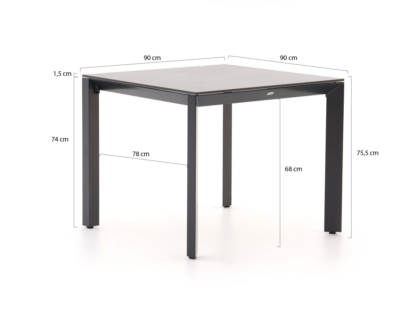 Bellagio Sestino Gartentisch 90x90cm günstig online kaufen