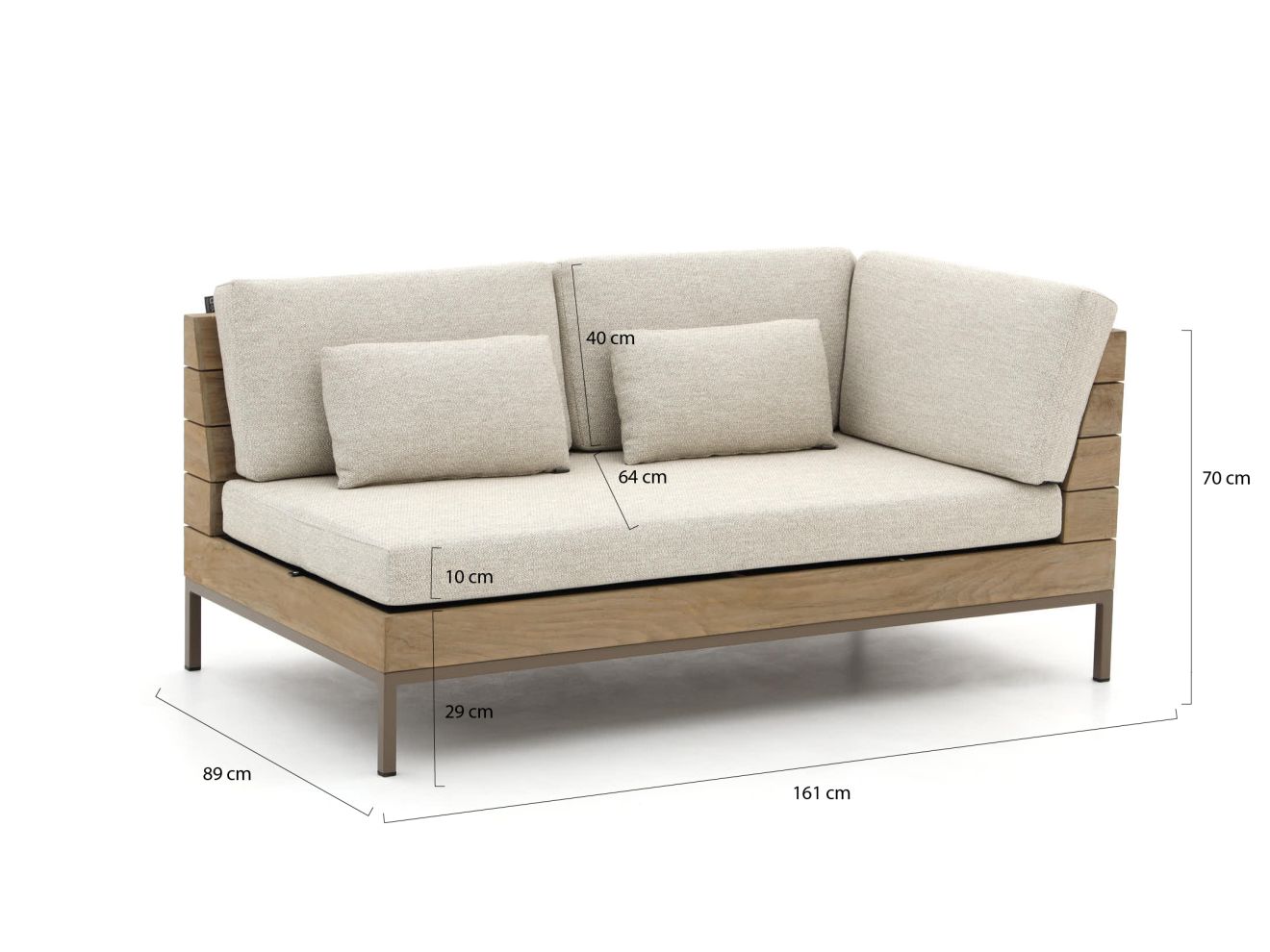 Apple Bee Long Island Loveseat linker Arm 161 cm günstig online kaufen