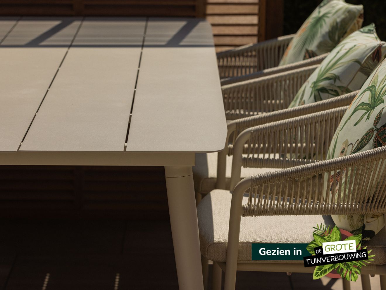 Manifesto Sora Gartentisch 220x90x74 cm Taupe  Rabatt: 20 %
