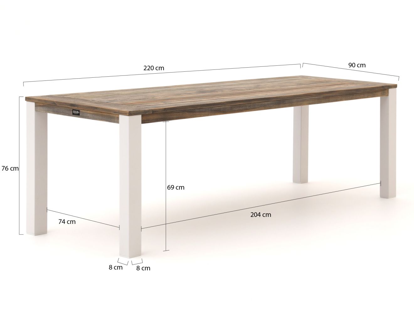ROUGH-S Gartentisch 220x90x76 cm günstig online kaufen