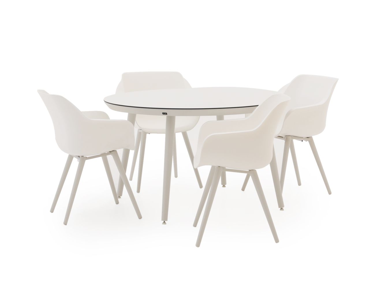 Hartman Sophie Studio ø 128 cm Gartenmöbel-Set 5-teilig Weiß 128cm Rabatt: 25 %