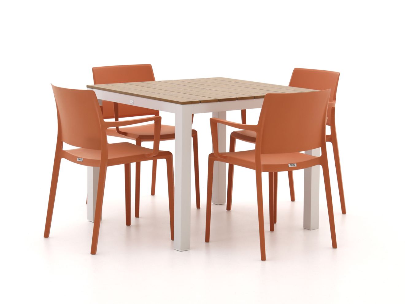 Forza Sile/Fidenza 90 cm Gartenmöbel-Set 5-teilig stapelbar günstig online kaufen