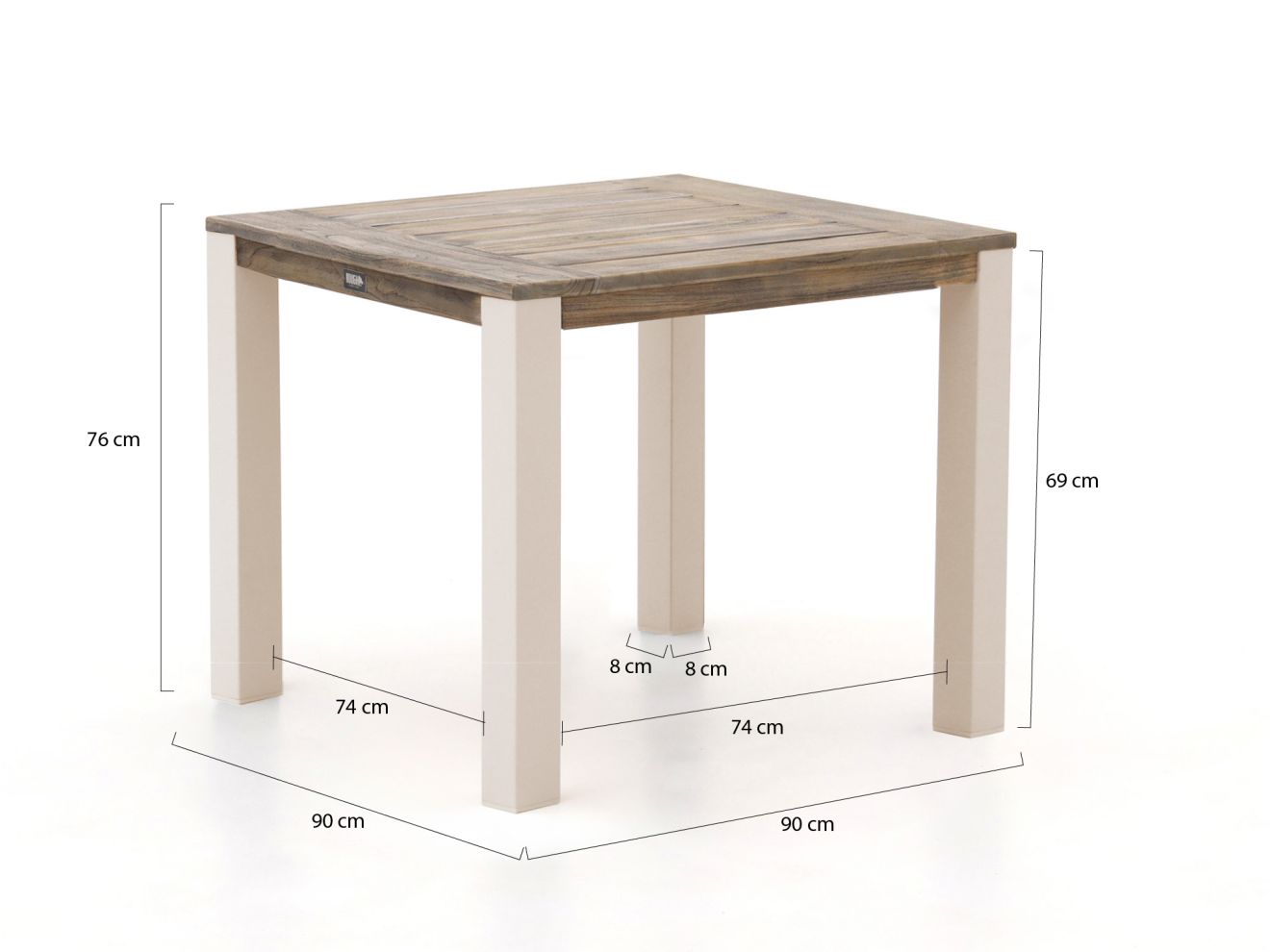 ROUGH-S Gartentisch 90x90x76 cm günstig online kaufen