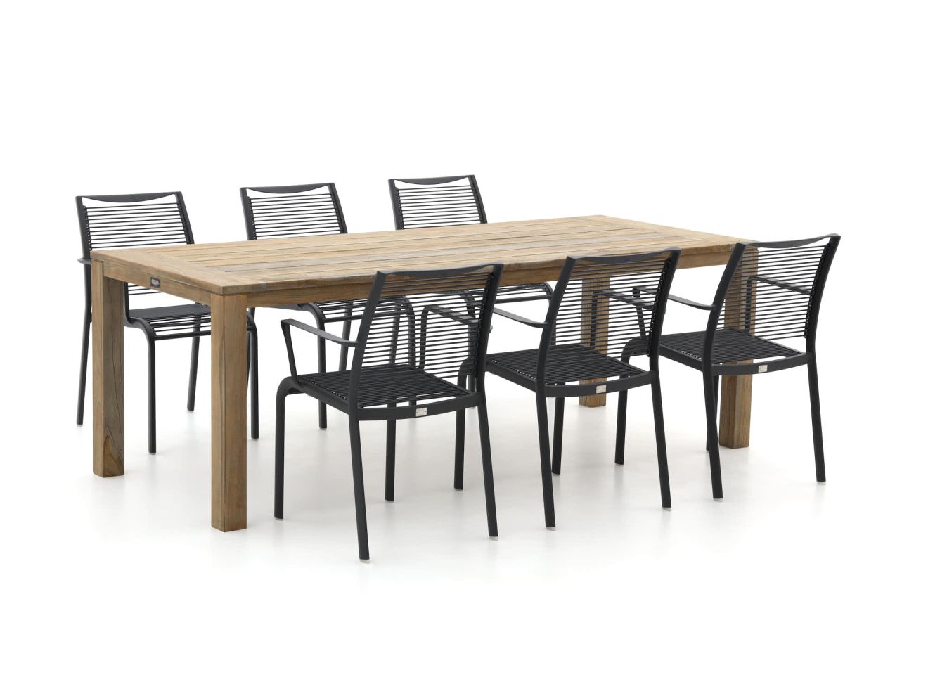 Apple Bee Hawaii/ROUGH-S 220 cm Gartenmöbel-Set 7-teilig stapelbar