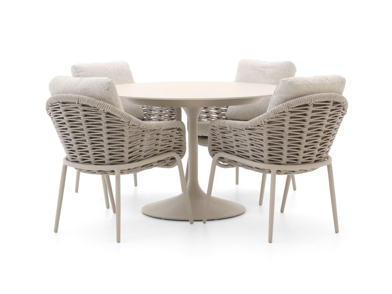 + 15 % Kassenrabatt | SUNS Casto/Nova ø 120 cm Gartenmöbel-Set 5-teilig