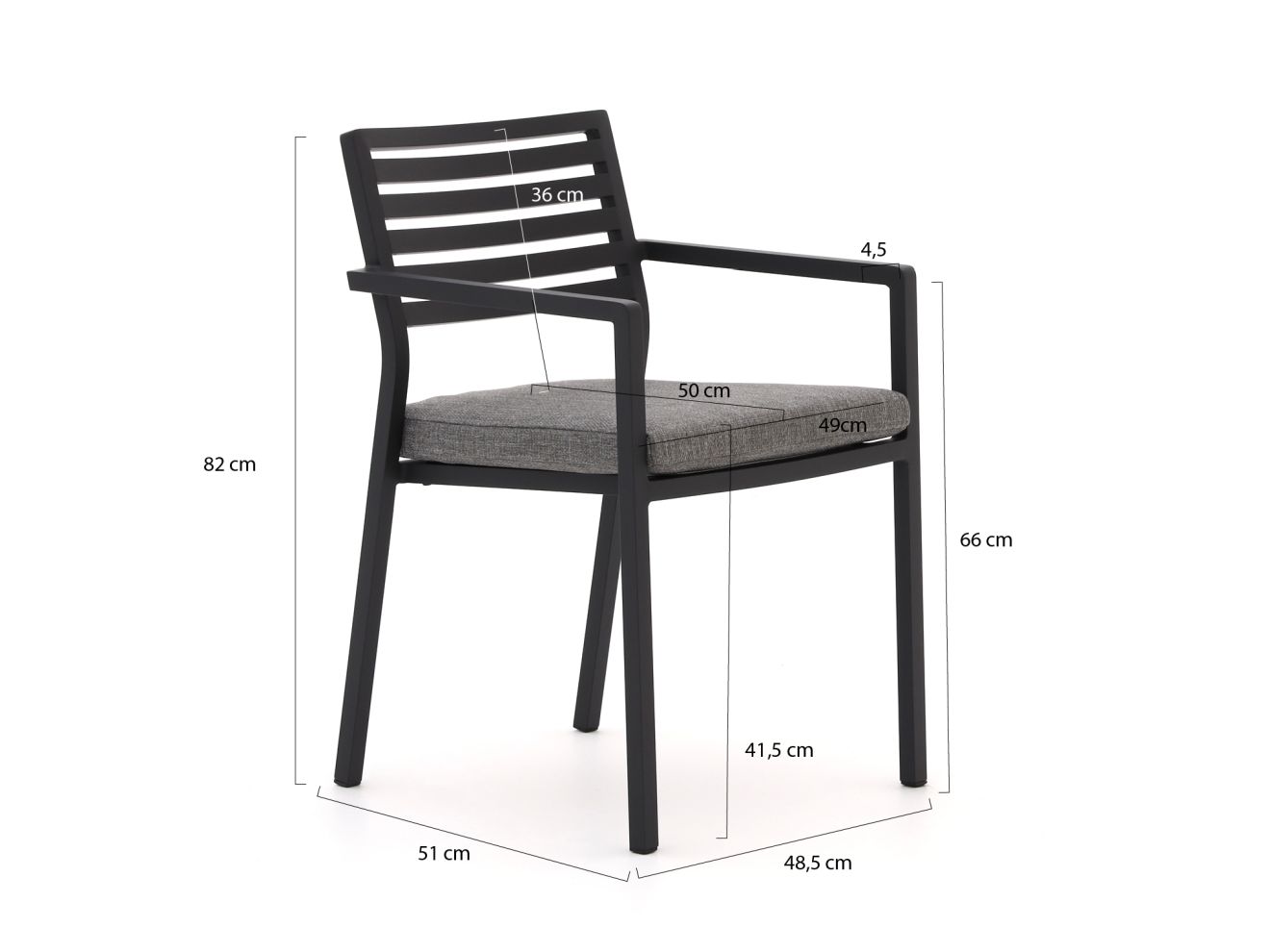 Bellagio Rumo/Sestino 90 cm Gartenmöbel-Set 3-teilig stapelbar günstig online kaufen