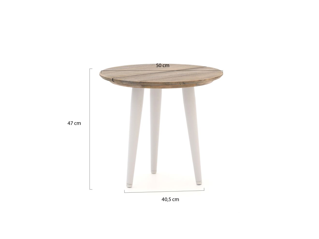 ROUGH-K Beistelltisch ø 50 cm Weiß 50c... ROUGH-K Beistelltisch ø 50 cm Weiß 50c...