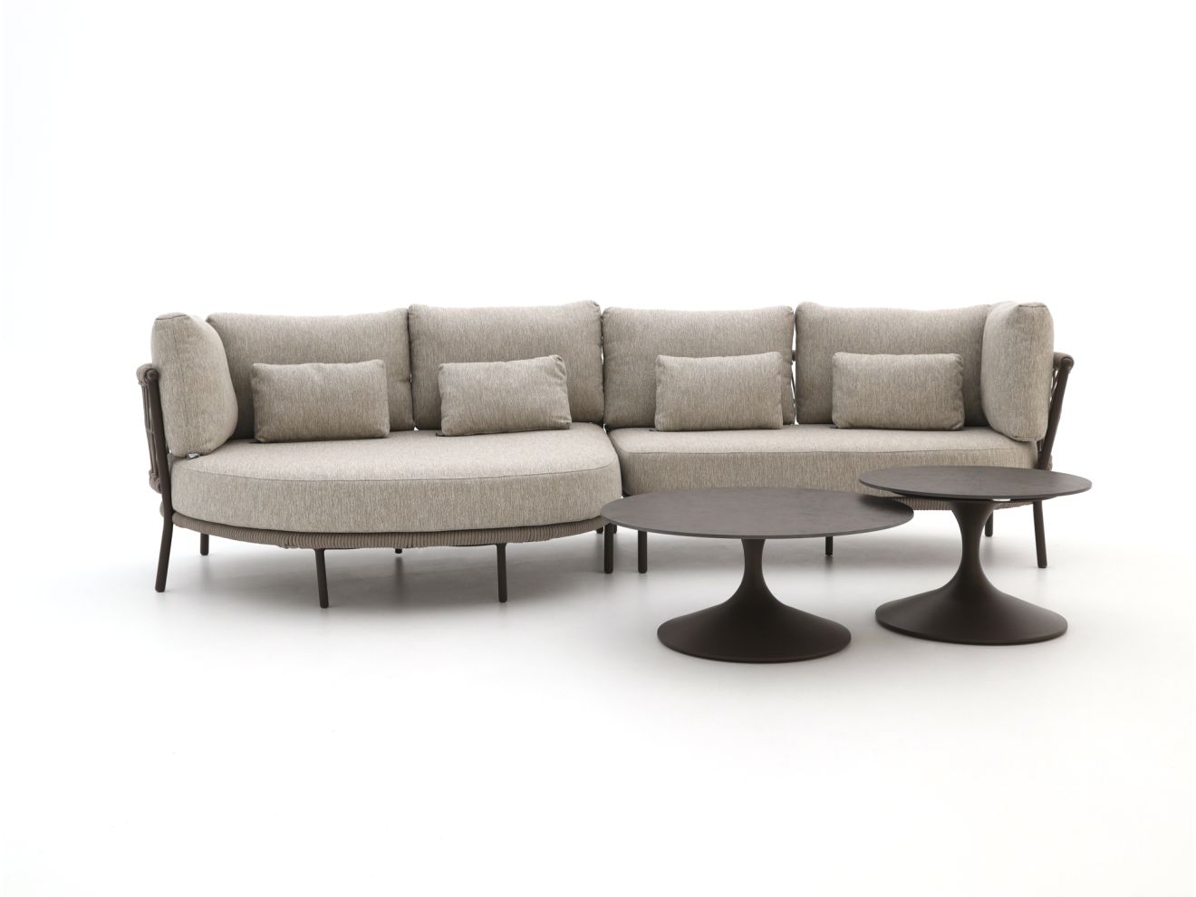 + 15 % Kassenrabatt | SUNS Bardi/Nova Chaiselongue Lounge-Set 3-teilig rechts 4-Sitzer