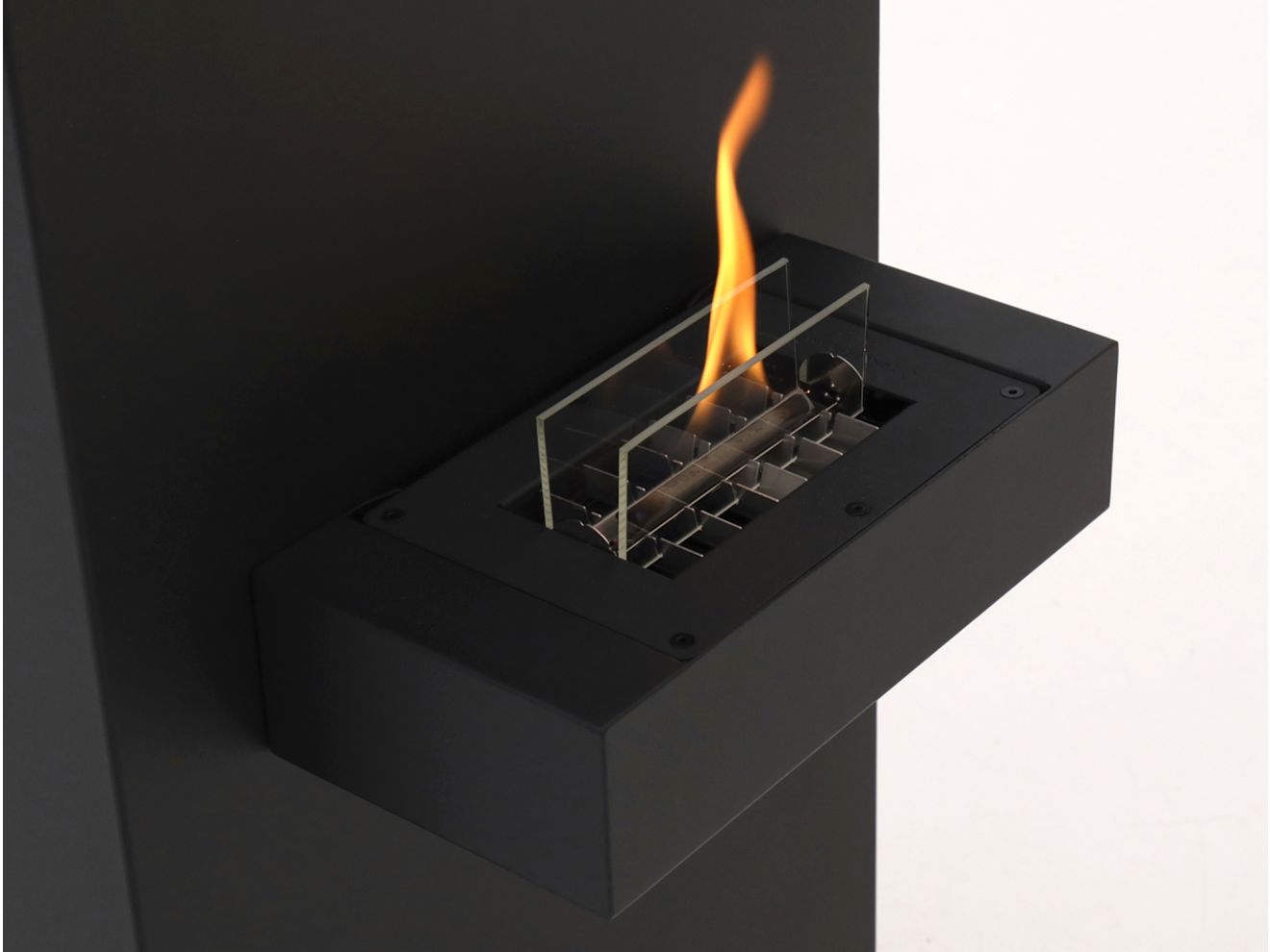 Tenderflame Rock 90 Wandkamin 40×24,5×130 cm Schwarz