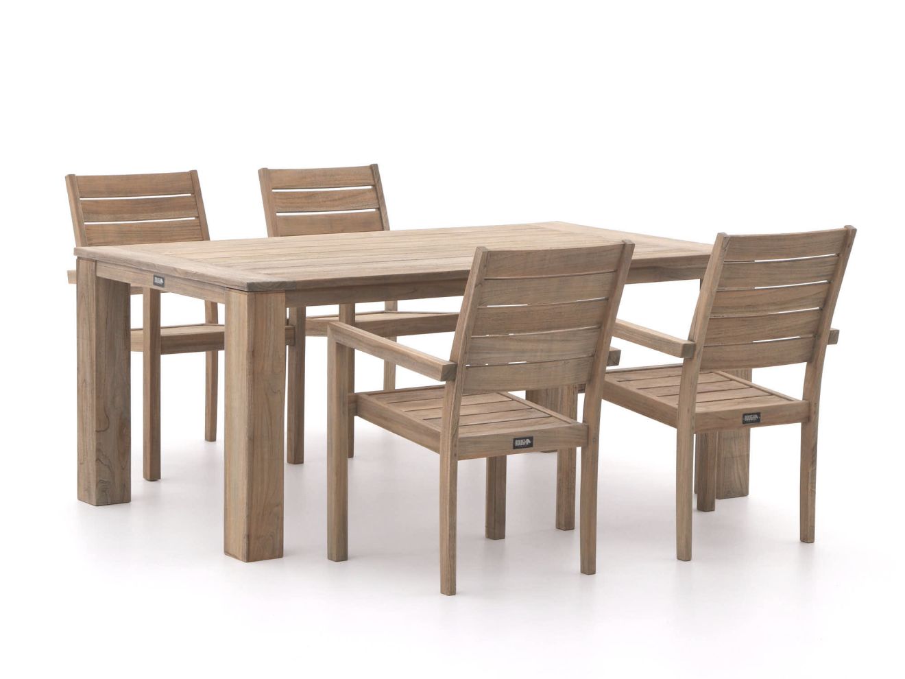 ROUGH-S/ROUGH-X 180 cm Gartenmöbel-Set 5-teilig stapelbar günstig online kaufen