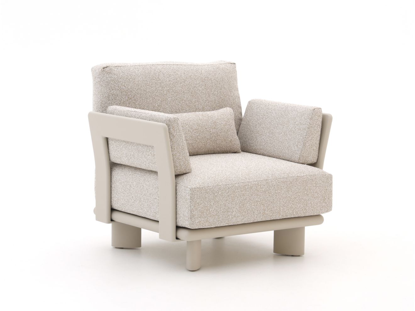 Bellagio Battuello Gartensessel mit Gartenhocker Taupe Bellagio Battuello Gartensessel mit Gartenhocker Taupe