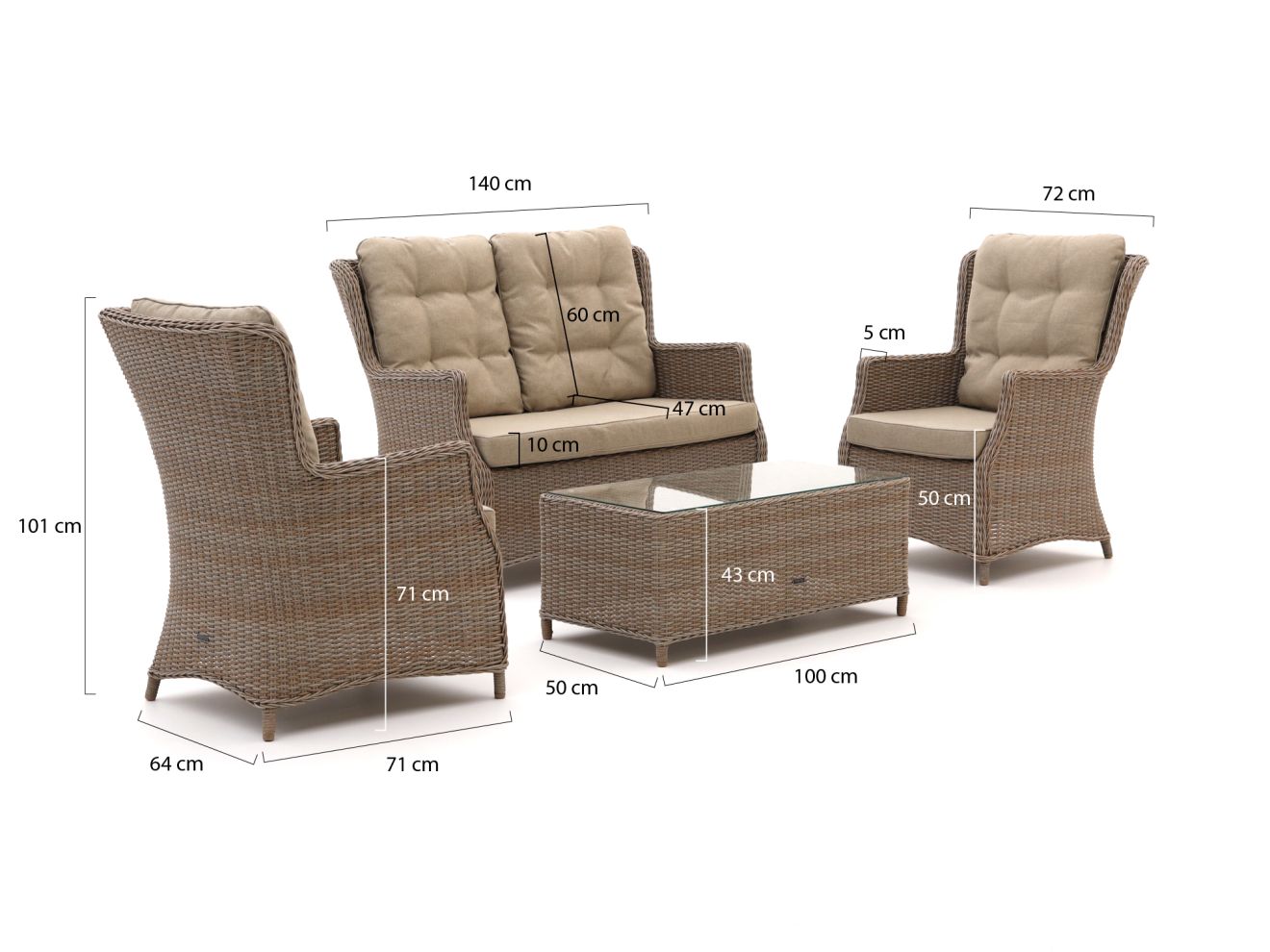 Intenso Milano Sessel-Sofa Lounge-Set 4-... Intenso Milano Sessel-Sofa Lounge-Set 4-...