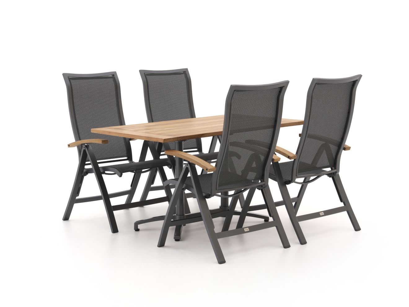 Bellagio Lugo/Canzo 140 cm Gartenmöbel-Set 5-teilig verstellbar günstig online kaufen