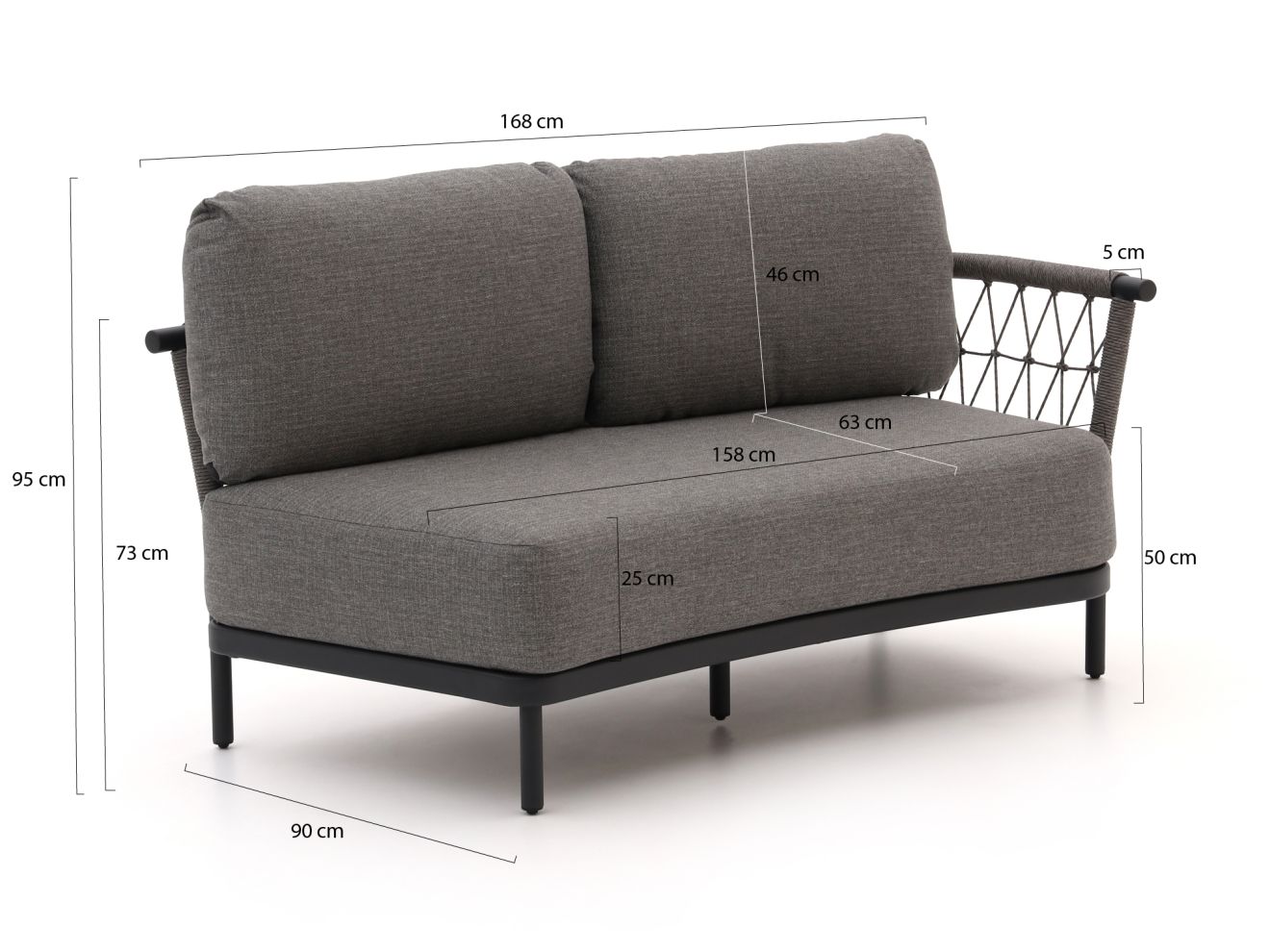 Bellagio Calizzano Gartensofa 2-Sitzer 1...