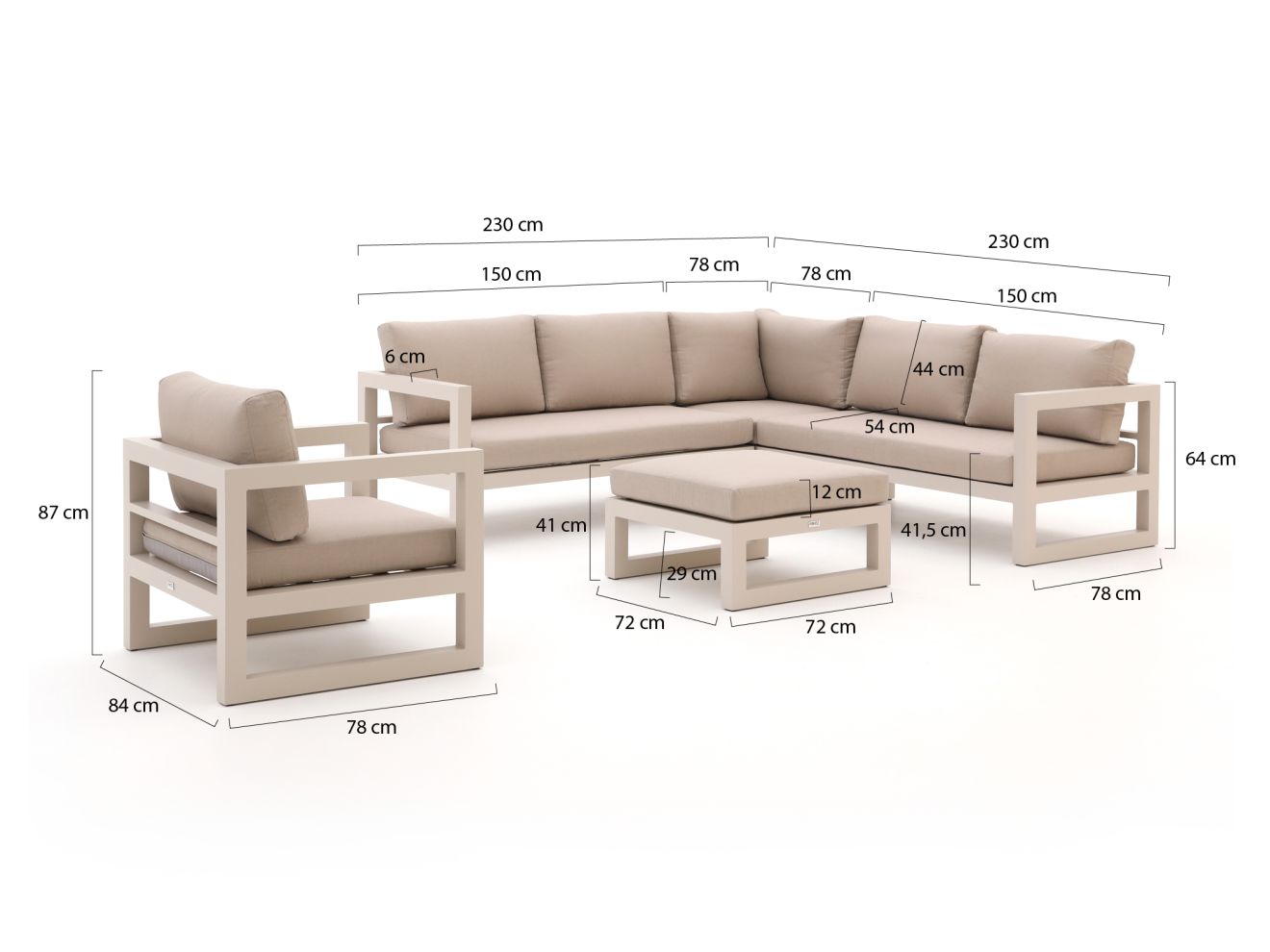 Forza Citerna Ecklounge-Set 5-teilig N/A