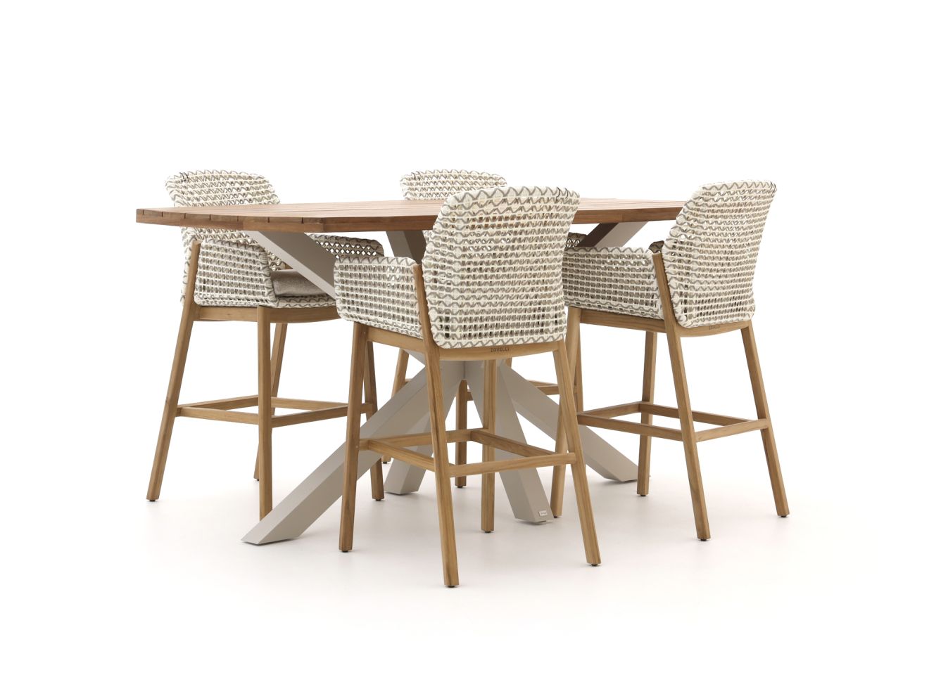 Zavelli Juntos/dänisch oval 220 cm Gartenbar-Set 7-teilig günstig online kaufen