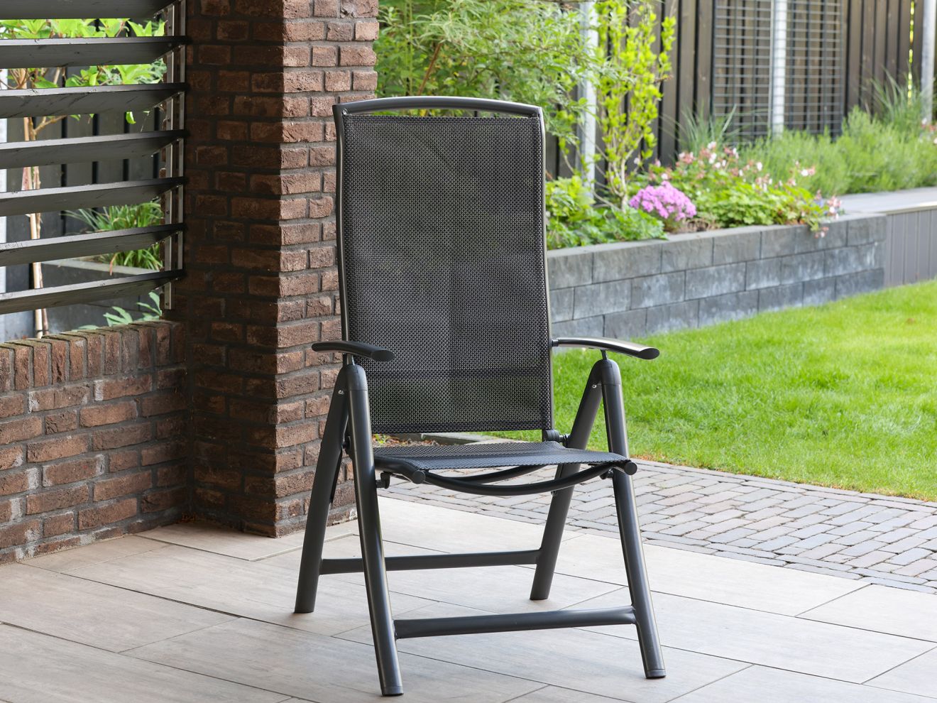 R&S Design Capri/Fidenza 220 cm Gartenmöbel-Set 7-teilig verstellbar Grau  Rabatt: 29 %