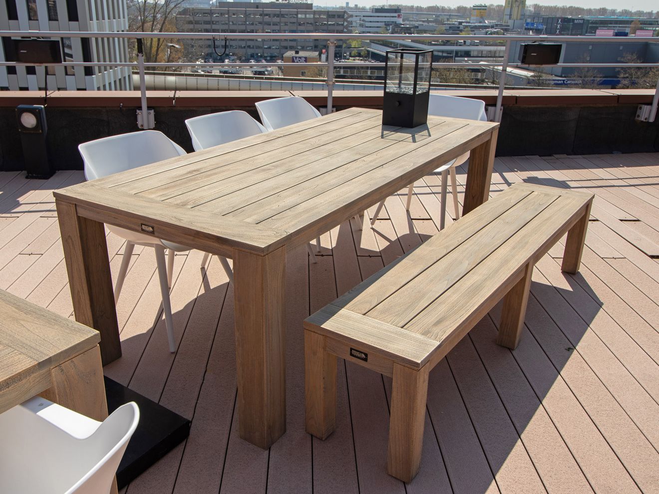 Apple Bee Hawaii/ROUGH-X 180 cm Gartenmöbel-Set 5-teilig stapelbar Braun  Rabatt: 22 %