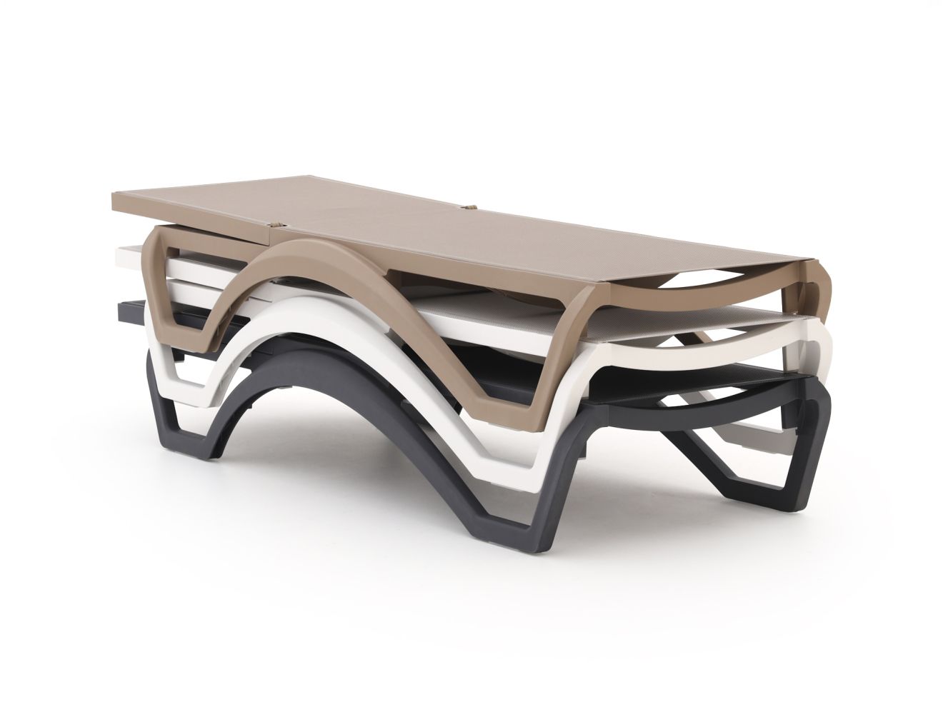 Forza Russi Gartenliege stapelbar/verstellbar Taupe