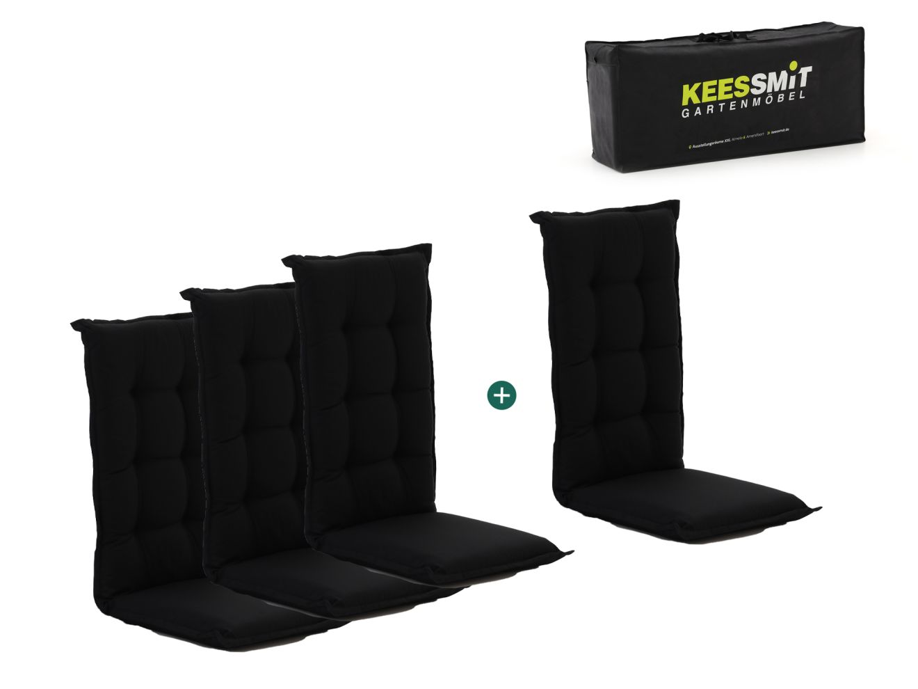 Madison 4er Hochleher Auflagen Set Schwarz Rabatt: 30 % Madison 4er Hochleher Auflagen Set Schwarz Rabatt: 30 %