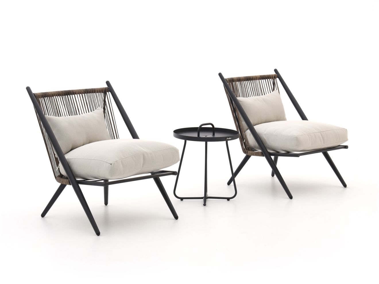 Intenso Brittoli/Pito ø 44 cm lounge Balkon-Set 3-delig günstig online kaufen