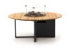Cosiloft Lounge Feuertisch ø 120 cm (H: 50 cm) - Teakholz