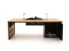 Cosibridge lounge Feuertisch 140x80x50 cm - Teak (inkl. Glas)