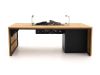 Cosibridge lounge Feuertisch 140x80x50 cm - Teak (inkl. Glas)