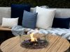 Cosiloft Lounge Feuertisch ø 120 cm (H: 50 cm) - Teakholz