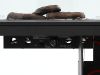 Cosiraw Lounge Feuertisch 100x100x55 cm - Charcoal (Tischplatte = Aluminium Charcoal) (inkl. Glas)