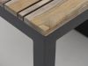 Cosiraw Lounge Feuertisch 100x100x55 cm - Charcoal (Tischplatte = Old Teak Greywash)