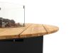 Cosiloft Lounge Feuertisch ø 120 cm (H: 50 cm) - Teakholz