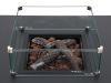 Cosiraw Lounge Feuertisch 100x100x55 cm - Charcoal (Tischplatte = Aluminium Charcoal) (inkl. Glas)
