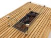 Cosibridge lounge Feuertisch 140x80x50 cm - Teak (inkl. Glas)