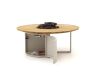 Cosiloft Lounge Feuertisch ø 120 cm (H: 50 cm) - Teakholz