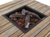 Cosiraw Lounge Feuertisch 100x100x55 cm - Charcoal (Tischplatte = Old Teak Greywash)