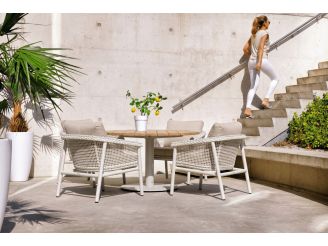 Zavelli Cuore ø 150 cm Low Dining Gartenmöbel-Set 5-teilig